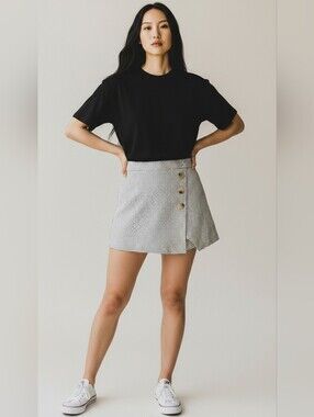 Originality Plaid Wrap Skort